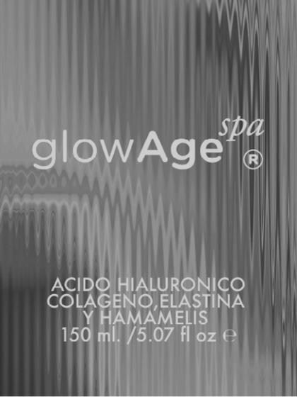 Detalle de la etiqueta GlowAge con ingredientes destacados